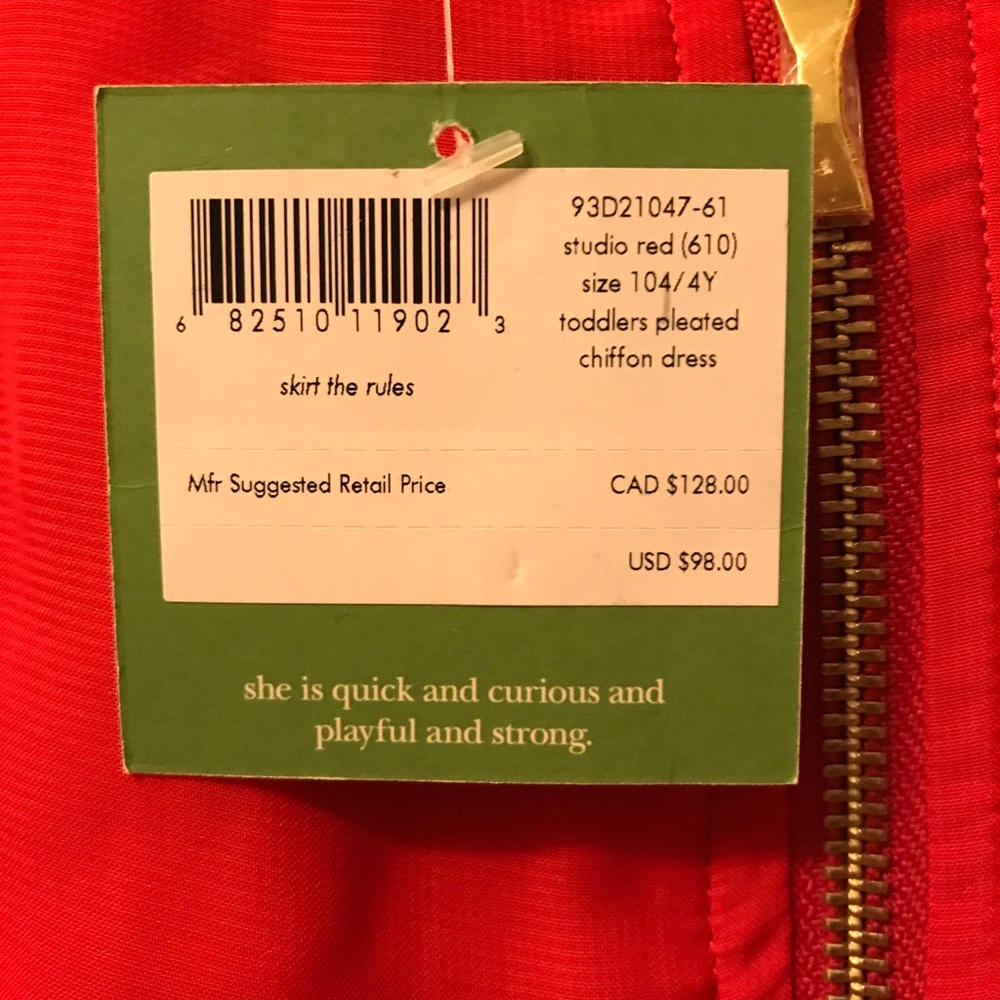 Kate Spade Pleated Chiffon Dress, Size 4T - Picture 15 of 15